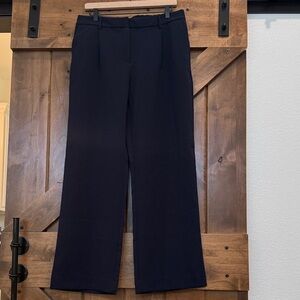 DKNY Classic Navy Wide-Leg Trousers